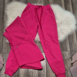 Figs Women's Bright Pink Jogger Pants